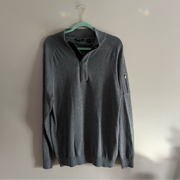 Dkny Other - DKNY Men’s Quarter Zip Grey Sweater Size L